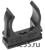 Держатель с защёлкой CF25 IEK черный (10 шт/комп)